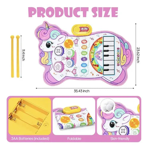 2-in-1 Unicorn Music Mat