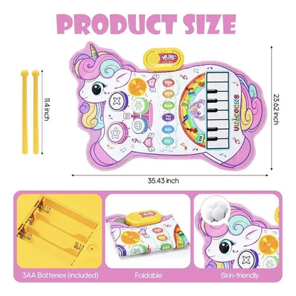 2-in-1 Unicorn Music Mat
