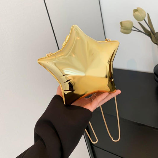 Star Acrylic Crossbody Bag – Silver & Golden | Trendy Party Bag for Girls