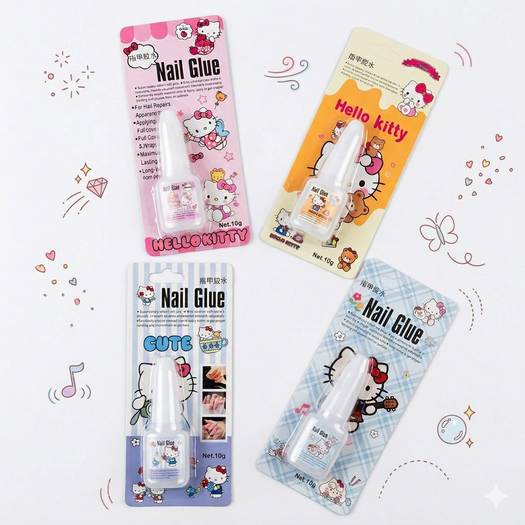 Hello Kitty Brush Nail Glue | Easy Application With Brush