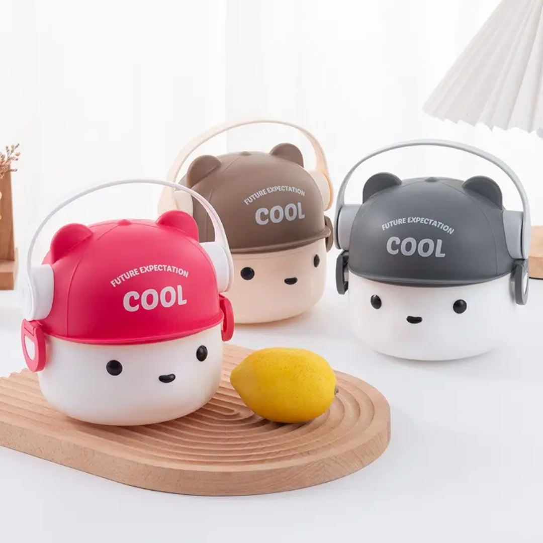 Bear Headphones Lunch Box