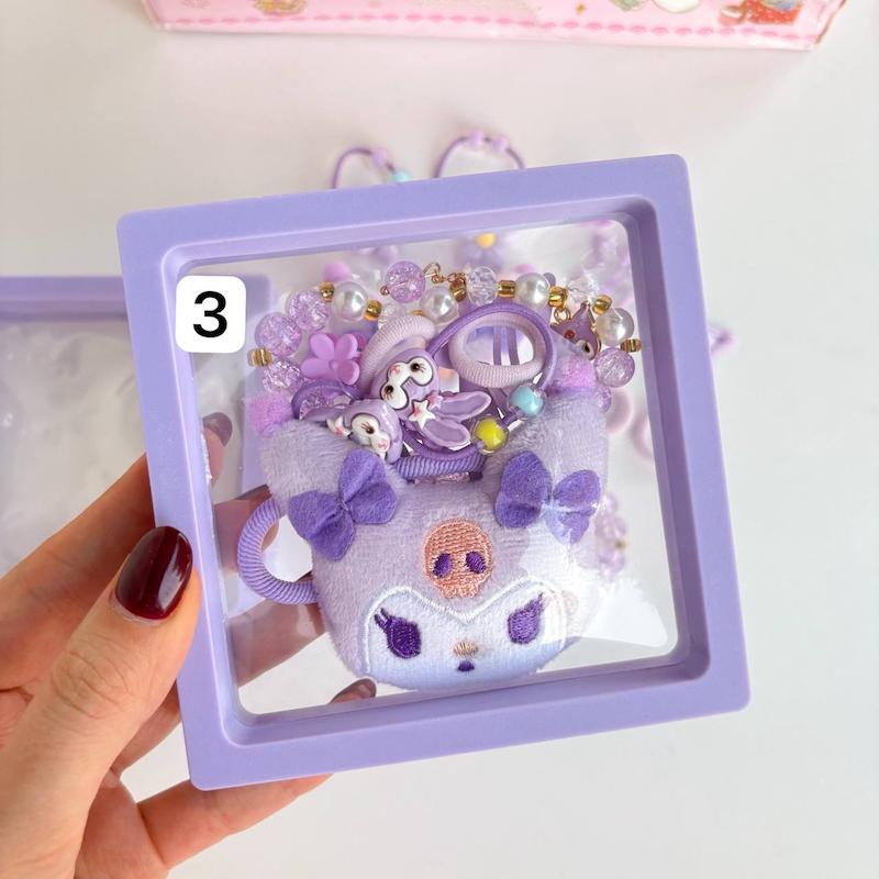 Kids Kuromi Hair Accessories And Jewellery Set