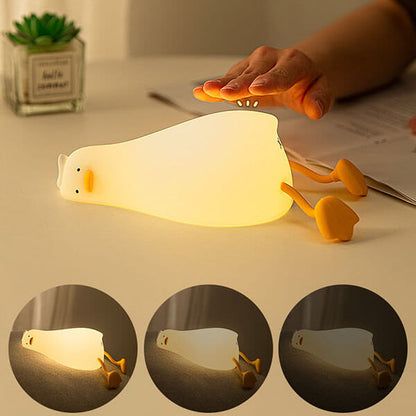 Chargable Silicon Sleeping Duck Night lamp