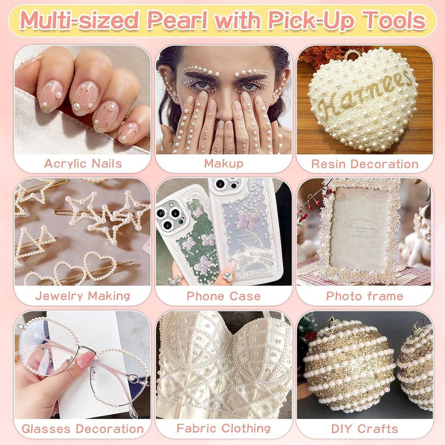 Decorative Pearls 468 Pieces Pack