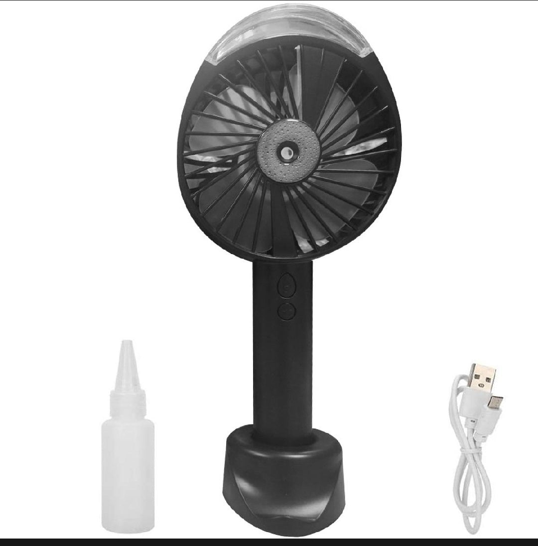 Hand Fan With Water Mist Spray