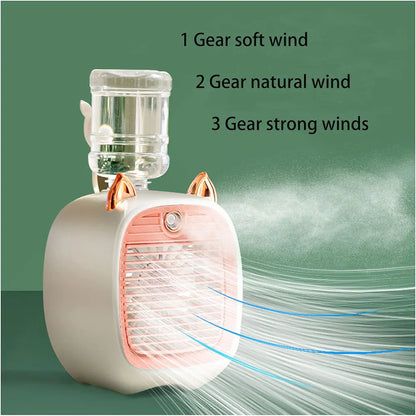Rechargeable Air Cooler Fan With Lights