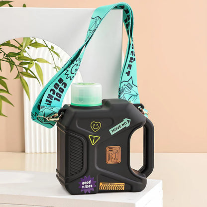 1600 ML Can Water Bottle with Straw & Strap