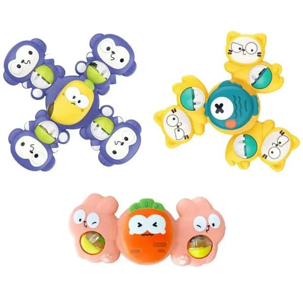 Baby Rattle Turntable Suction Spinner Rattle Set