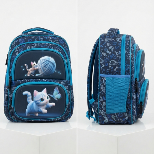 Cute Cat Theme Kids School Bag