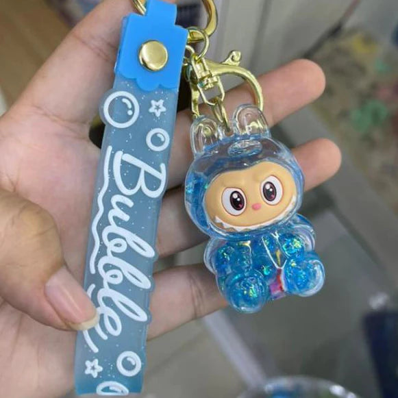 Labubu Confetti Filled Water Key Chains And Bag Hangings