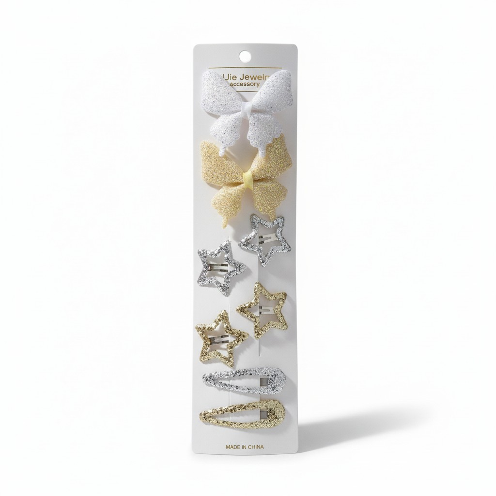 Bow Star Clips Set