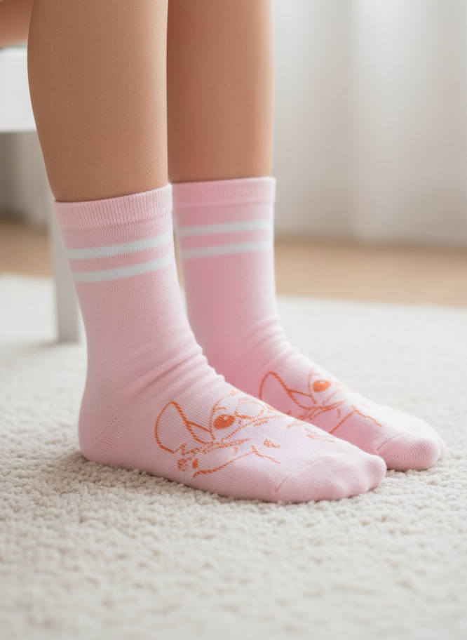 Stitch Girls Socks 3 to 8 Years