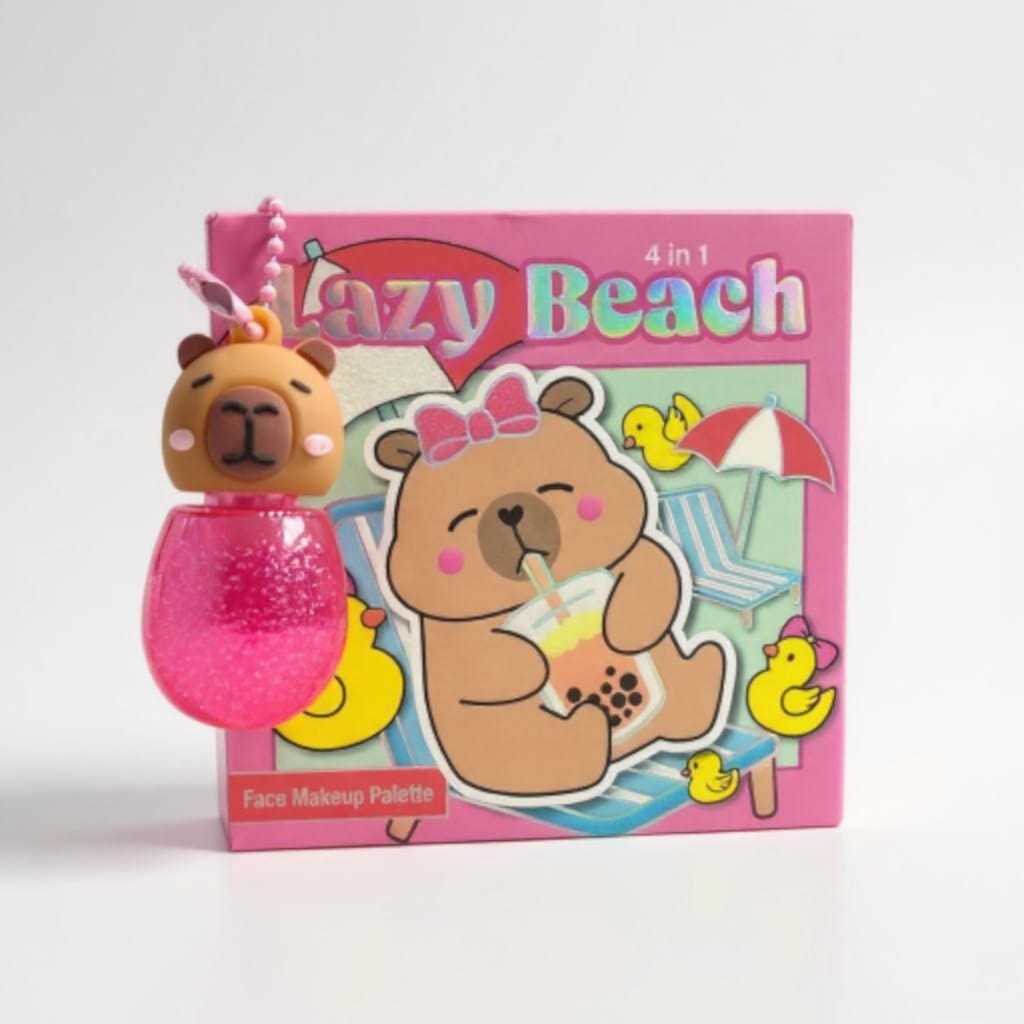 All-in-One Cute Cartoon Makeup Kit – Labubu, Lazy Bear & Hello Kitty