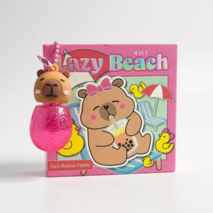 All-in-One Cute Cartoon Makeup Kit – Labubu, Lazy Bear & Hello Kitty