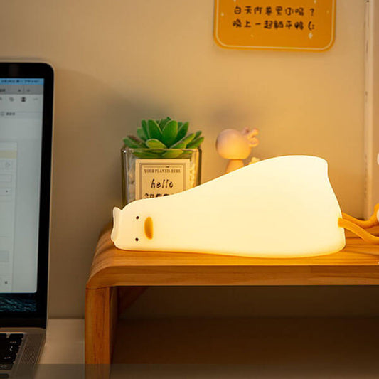 Chargable Silicon Sleeping Duck Night lamp