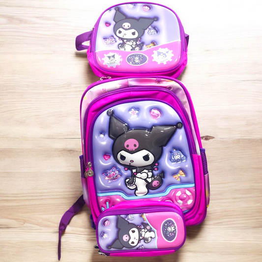 Kuromi 3 Pc School Bag