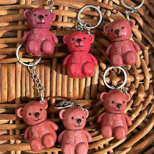 Teddy Bear Lip Gloss With Key Chain