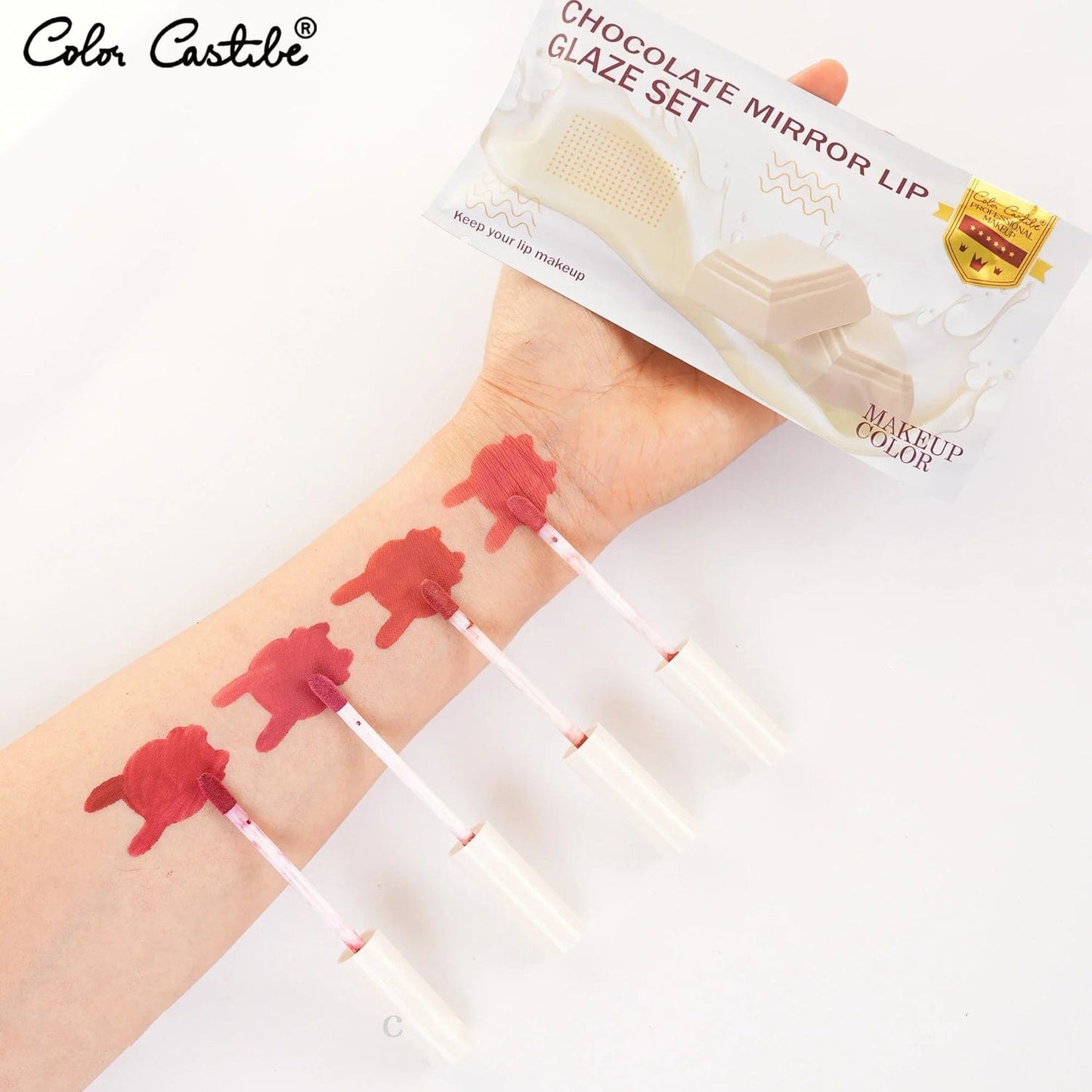 Magic Casa Chocolate-Scented Lip Glaze Set – 4-Piece Matte Collection
