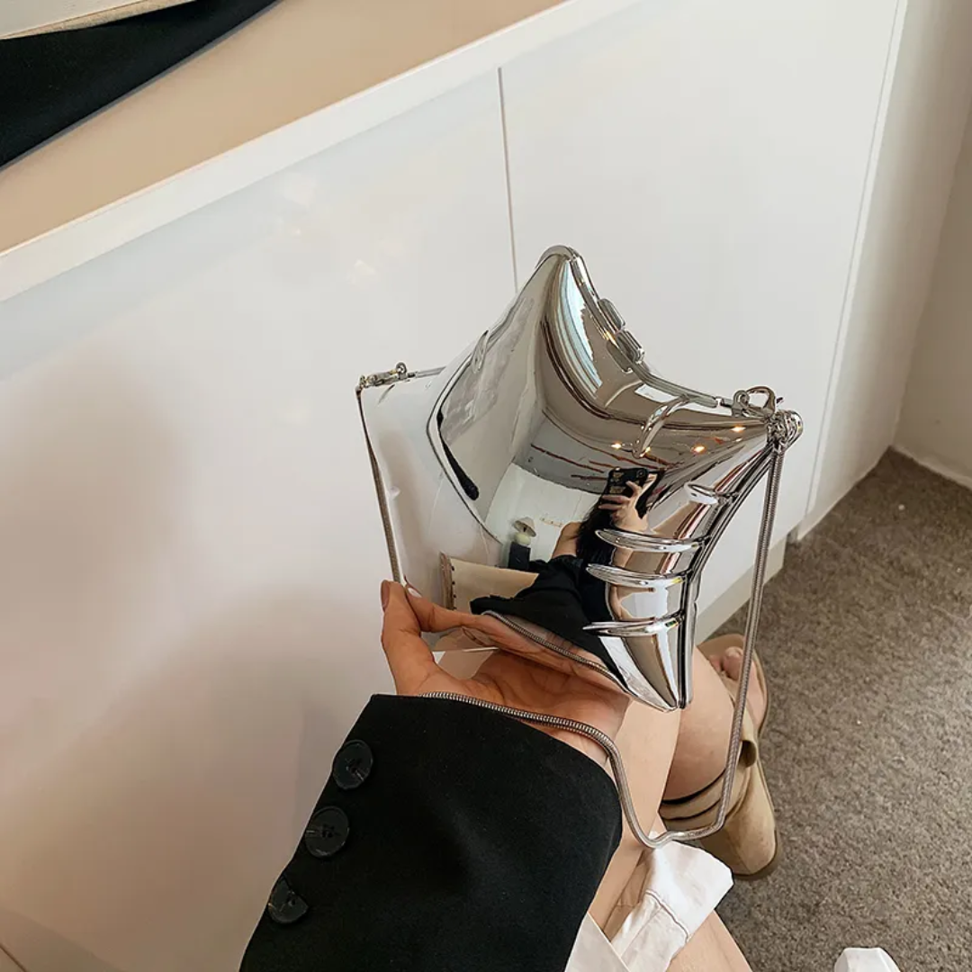 Star Acrylic Crossbody Bag – Silver & Golden | Trendy Party Bag for Girls