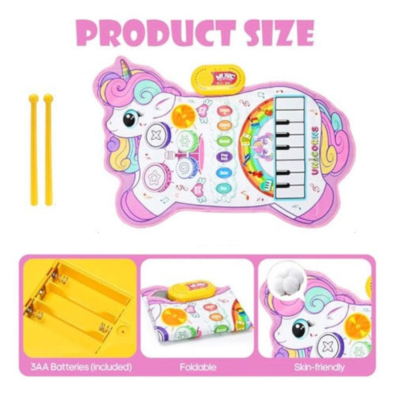 2-in-1 Unicorn Music Mat