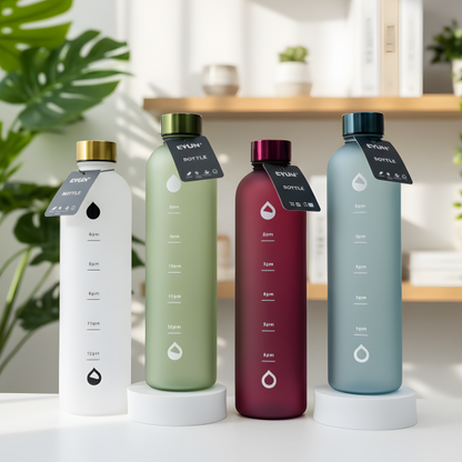 1000ml Motivational Water Bottle with Time Markers