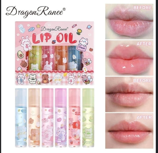 Dragon Ranee Fruit Bear Roll-On Lip Oil Pack of 6