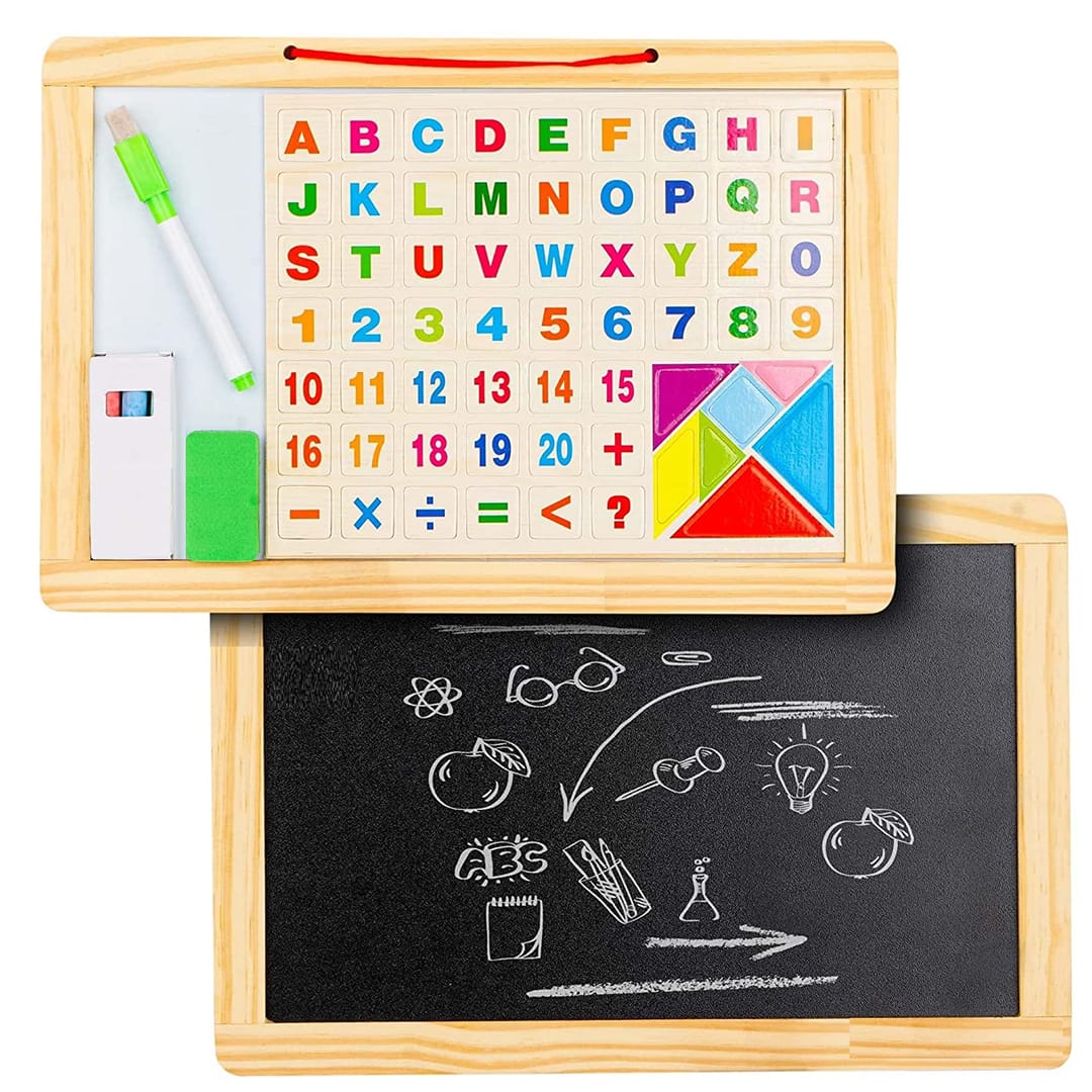Double Sided White and Black Board With ABC Puzzle | Educational Toy