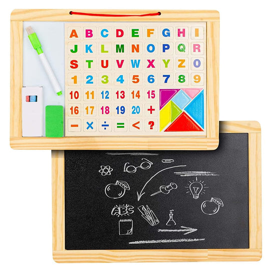 Double Sided White and Black Board With ABC Puzzle | Educational Toy