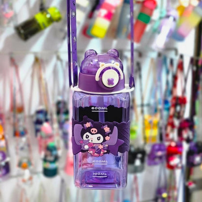 Sanrio Water Bottle With Strap | Kuromi | Cinnamoroll