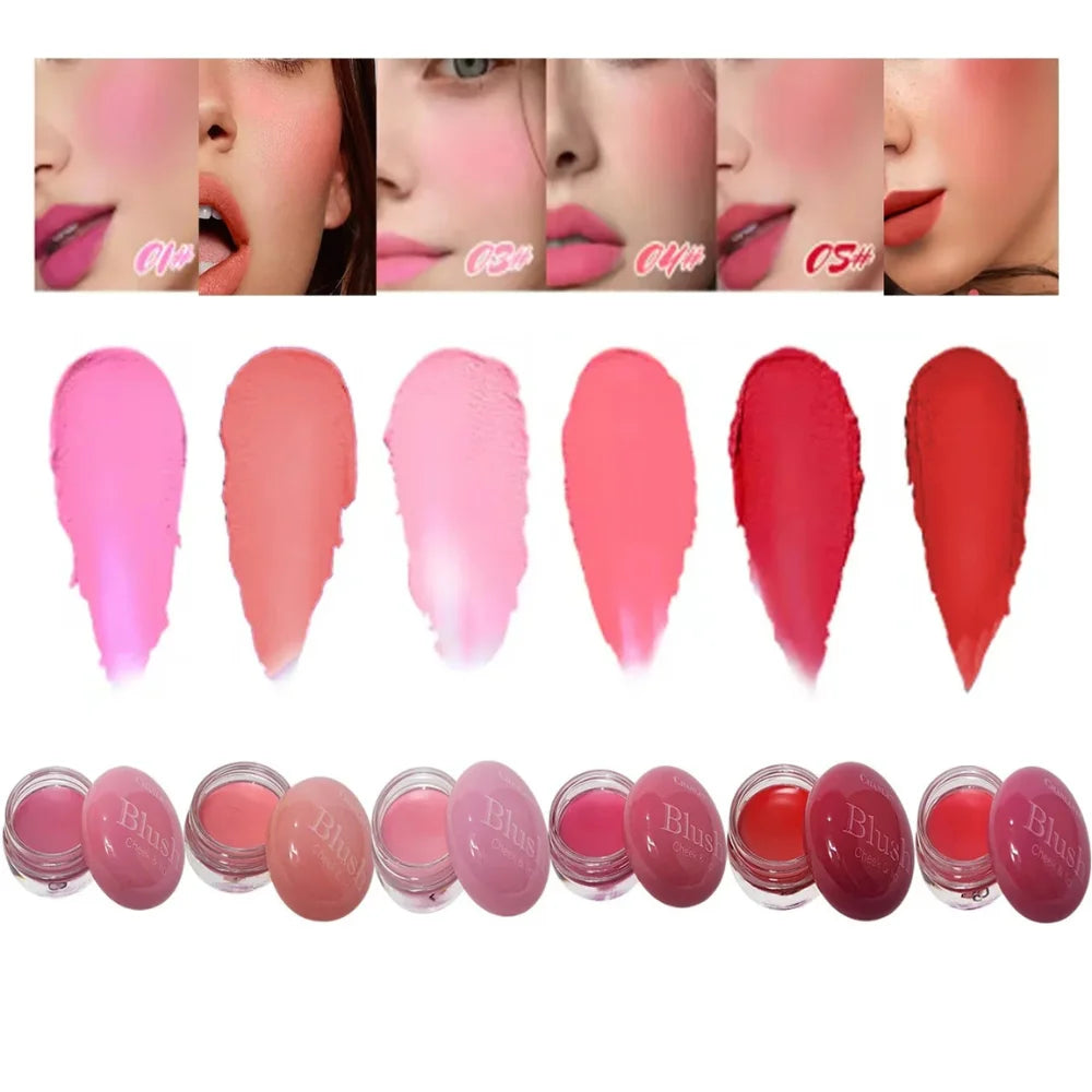 Cheek & Lip Creamy Blush Pots 6 Pieces
