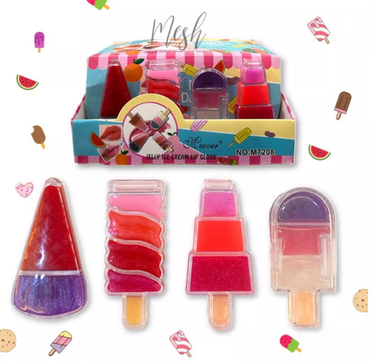 Mini Ice Cream Lip Gloss (Set of 2 Pcs)