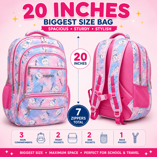 20 Inches Extra Large Big School Bag for Kids & Teens