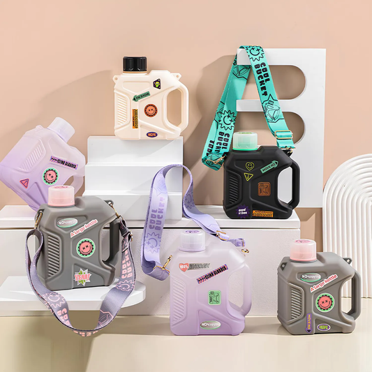 1600 ML Can Water Bottle with Straw & Strap