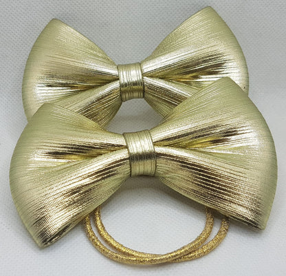 Metallic Hair Bow Pony