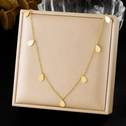Teardrop Stainless Steel Delicate Necklace