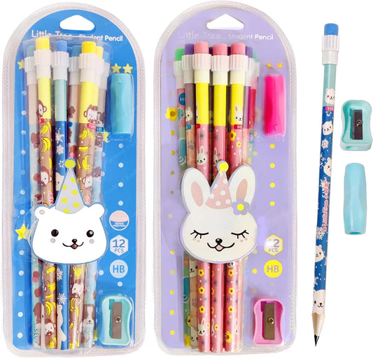 Kawaii Pencil Set for Kids – Fun & Colorful Stationery for Little Artists