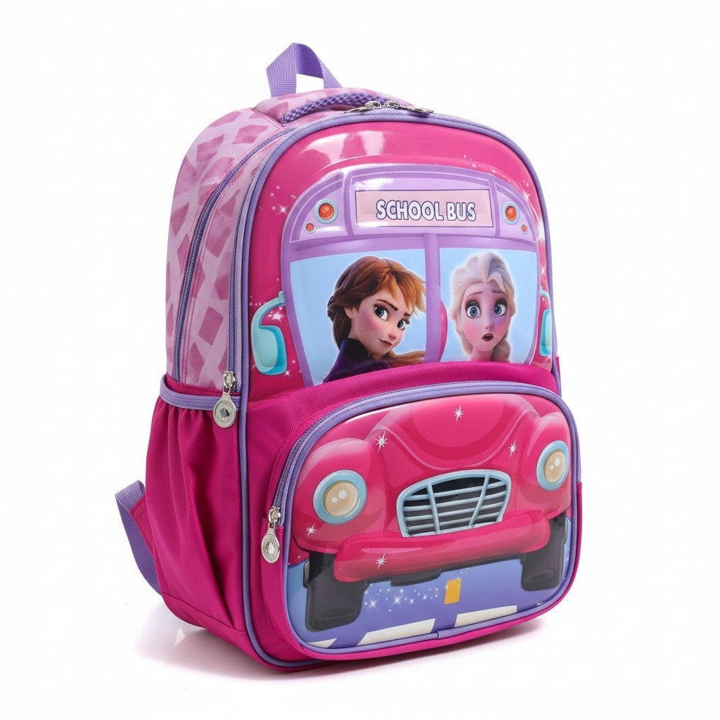 3D Frozen Elsa School Bus School Bag For Girls