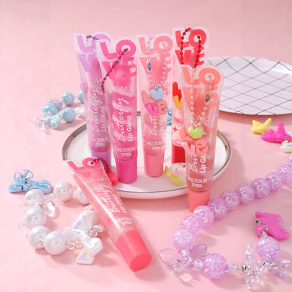 Multi Spiral Marshmallow Butterfly Lip Gloss