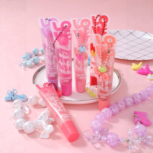 Multi Spiral Marshmallow Butterfly Lip Gloss