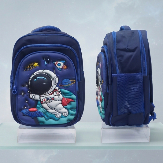 Kids Space Ship 3-Zip School Bag