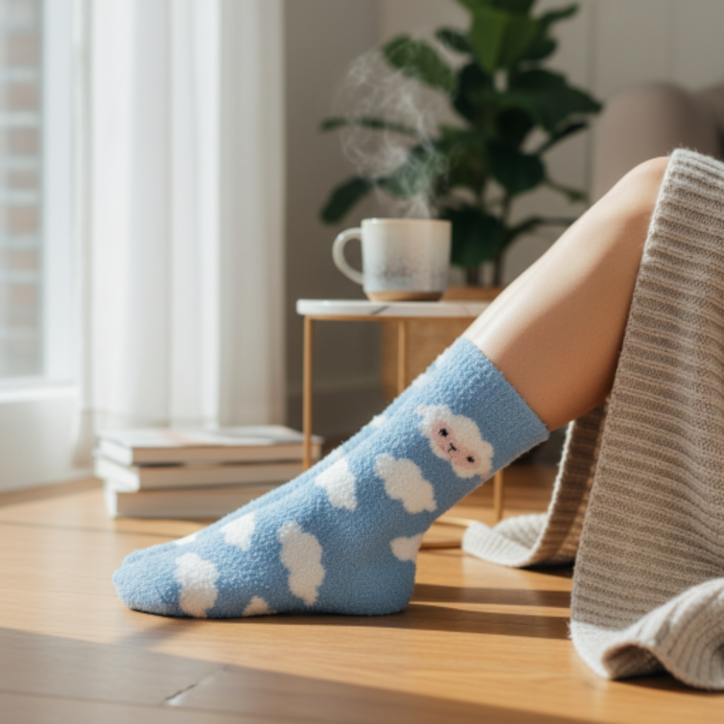 Cloudy Cozy Velvet Fur Socks|Age 6–14
