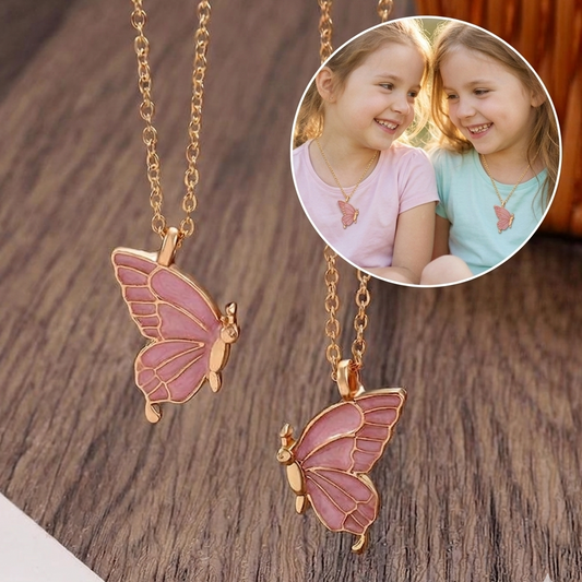 Best Cousins | Friends Butterfly Necklace Pair