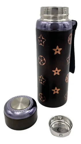 Premium Black & Gold Vacuum Insulated Water Bottle - 1000ml