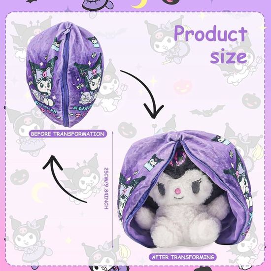 Kuromi Plush Toy – Reversible 2 in 1 Transformable Soft Toy