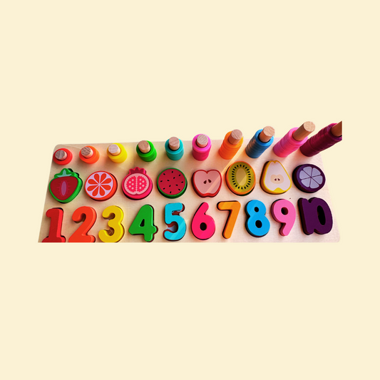 Wooden Rainbow Logarithmic Board