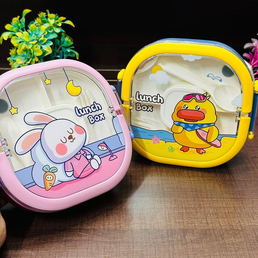 Cute Character Lunch Box with Compartments – For Kids