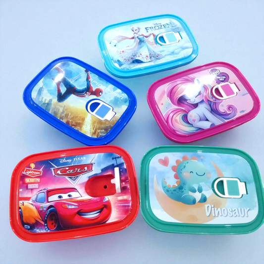 Spill Proof Cartoon Character Steel Lunch Box