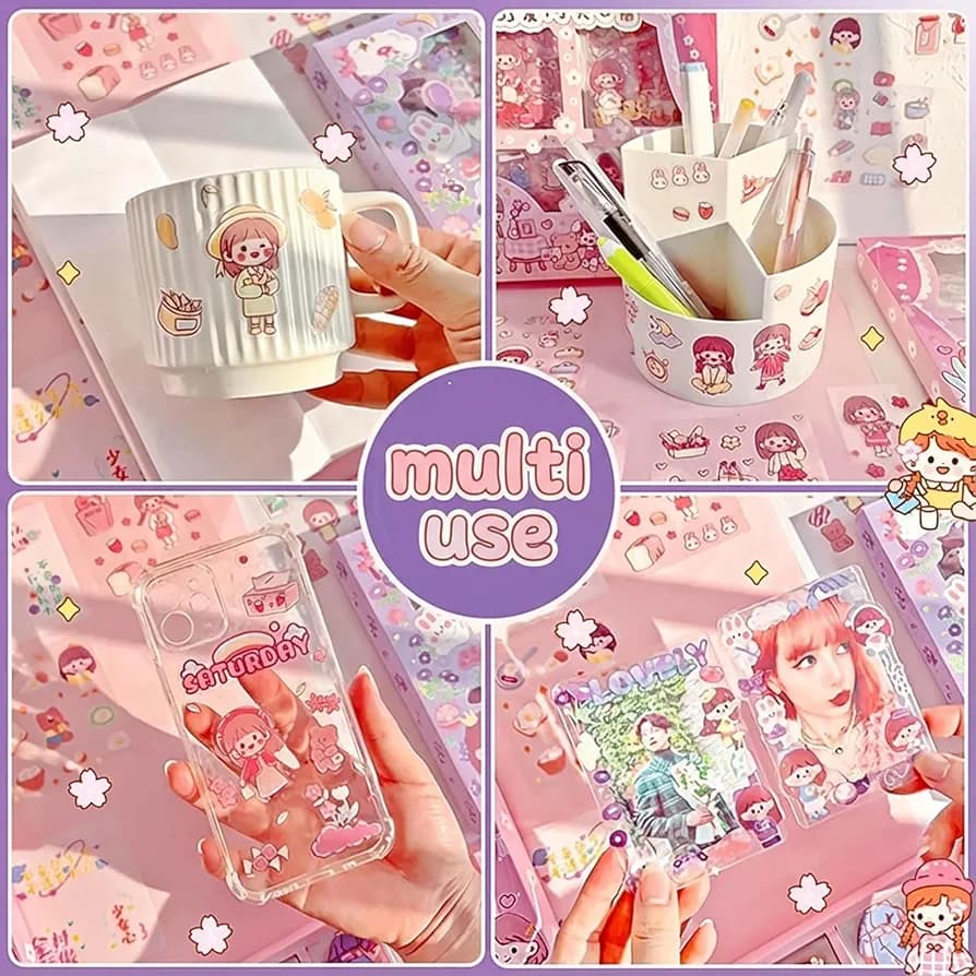 100 Sheets Kawaii Sticker Box