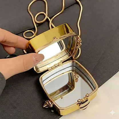 Diamonties Acrylic Square Cross Body Clutch