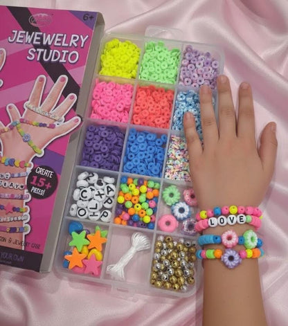 DIY Jewellery Studio Beads Set – With Wire & Multi-Colored Beads